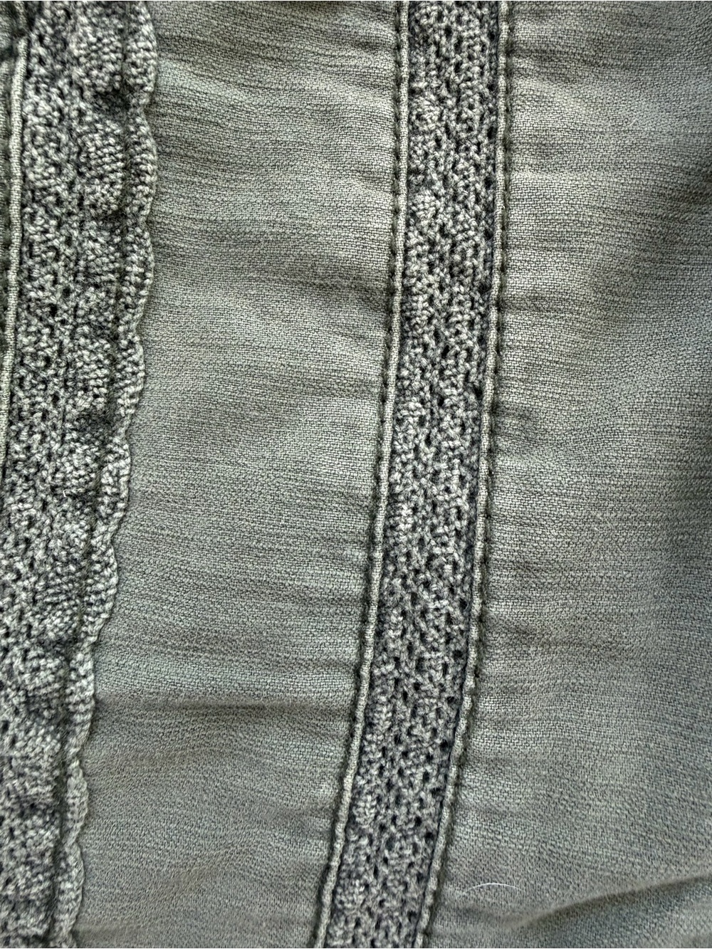 Free People Olive Crochet-Trim Denim Shorts - Picture 4 of 5